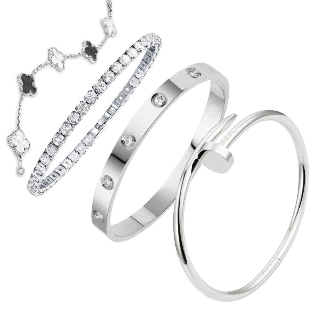 GESTAPELT ELEGANZ | SCHWARZES ODER WEISSES KLEEBLATT